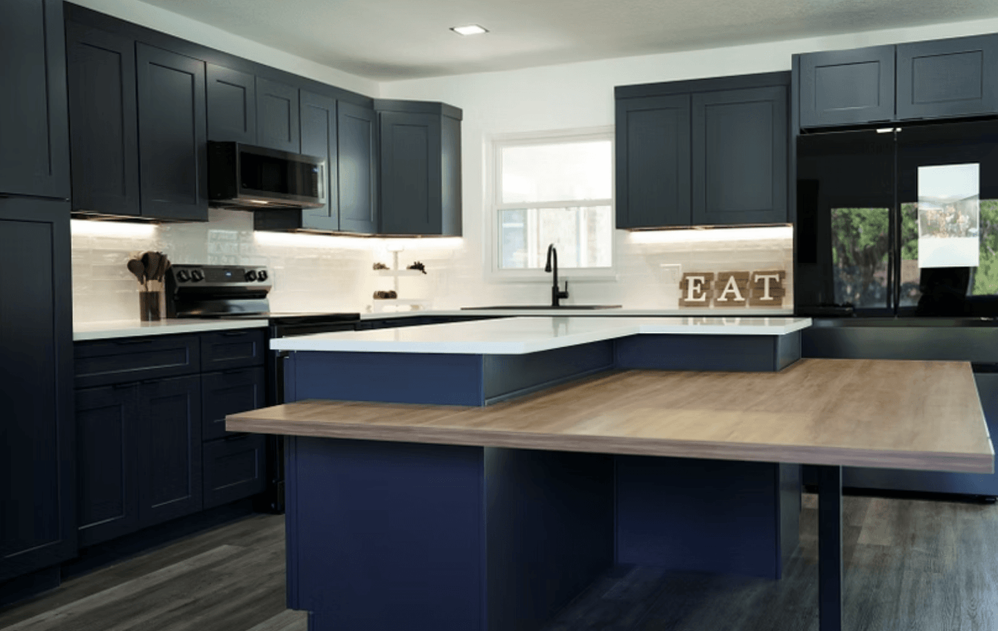 Cyber Gray Kitchen Island Cabinets