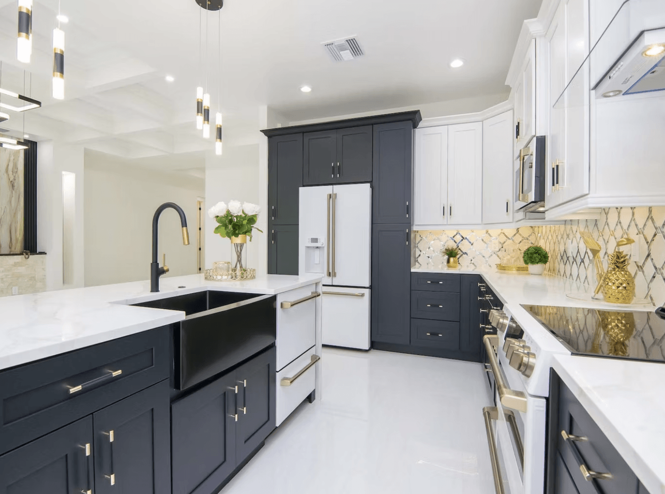 Cyber Gray Soft Close Cabinets
