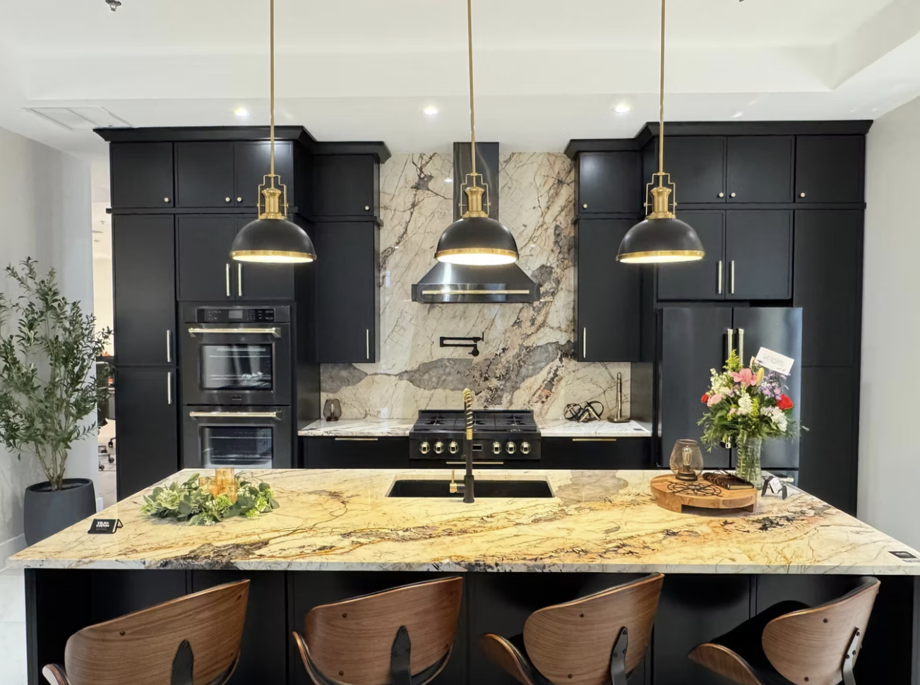 Slim Shaker Ebony Custom Kitchen Cabinets